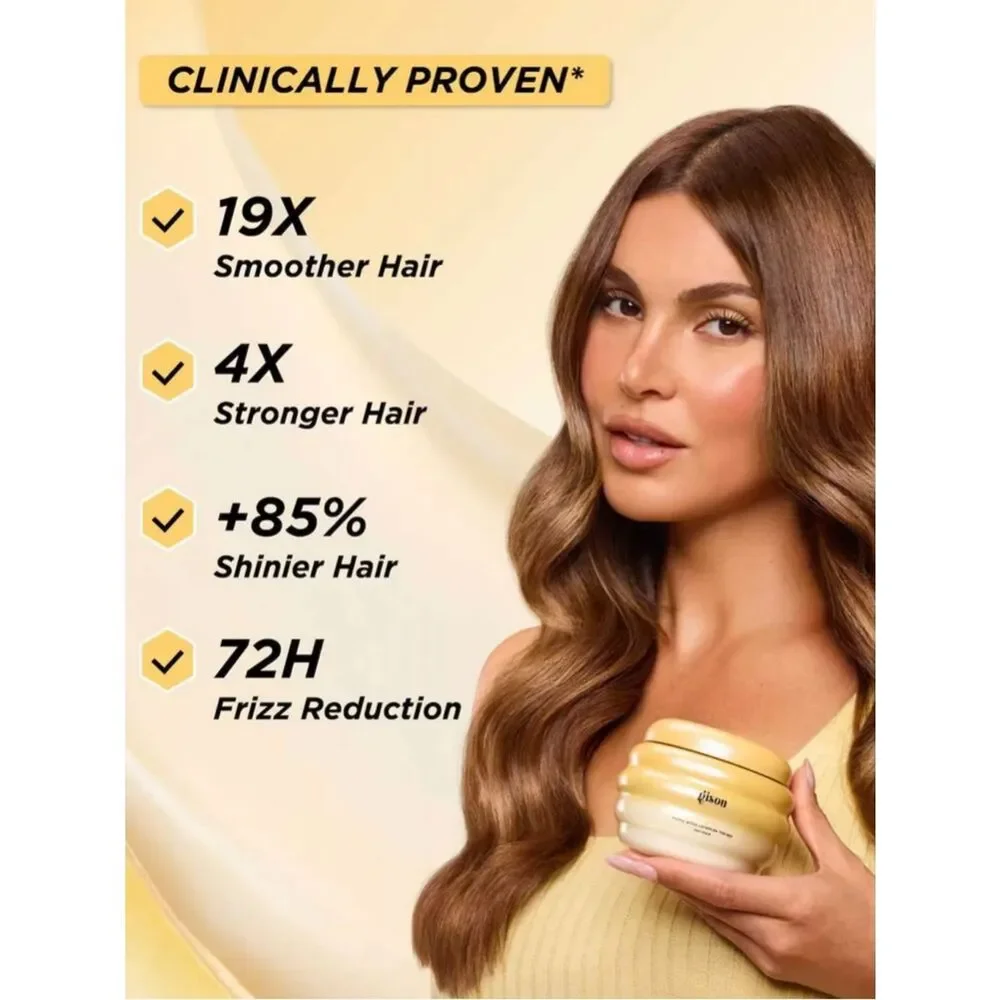 Gisou Honey Gloss Ceramide Therapy Hydrating Hair Mask-smaller one